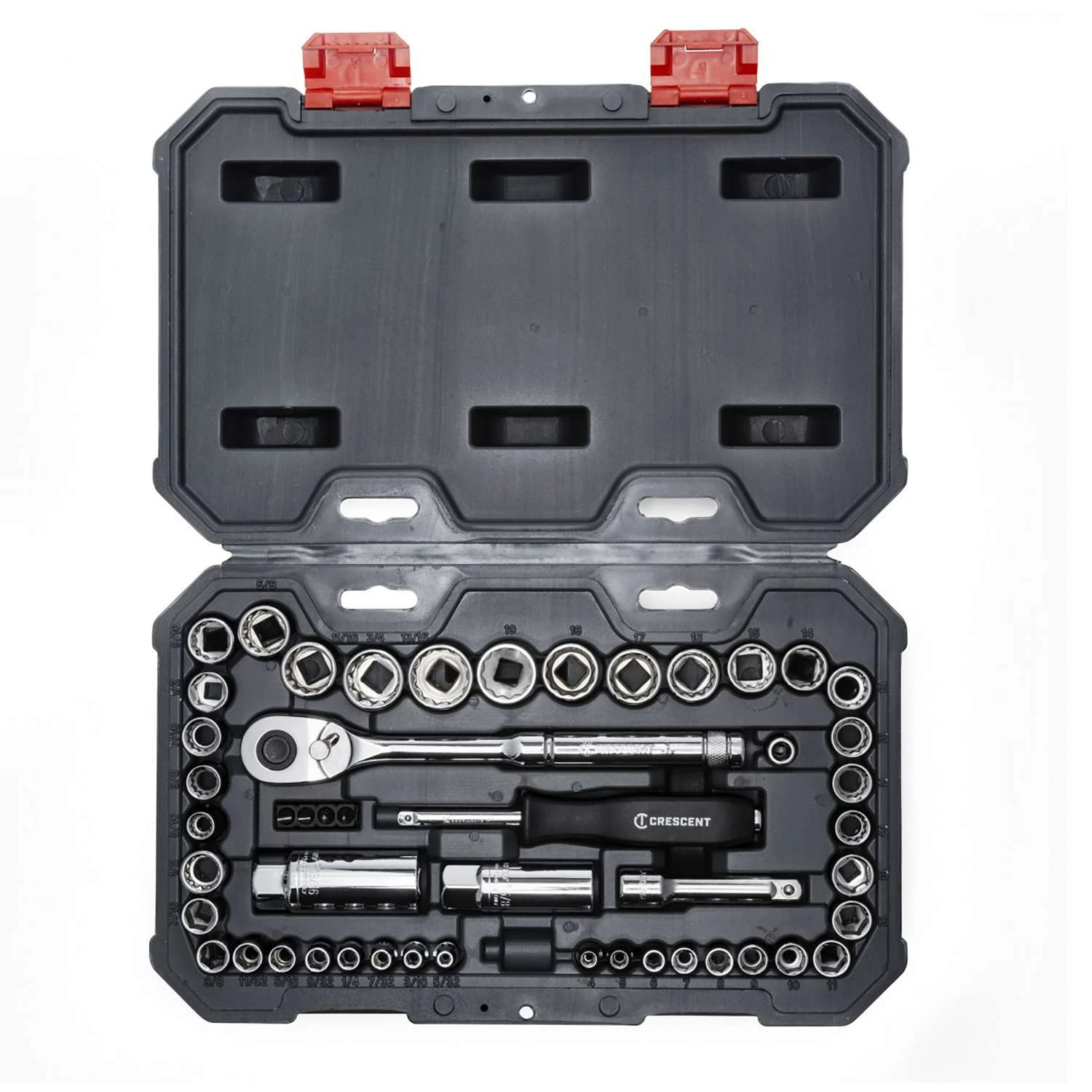 Crescent 1/4 And 3/8 In. Drive Metric And SAE 6 And 12 Point Socket Wrench Set 50 Pc 3 Crescent 1/4 And 3/8 In. Drive Metric And SAE 6 And 12 Point Socket Wrench Set 50 Pc