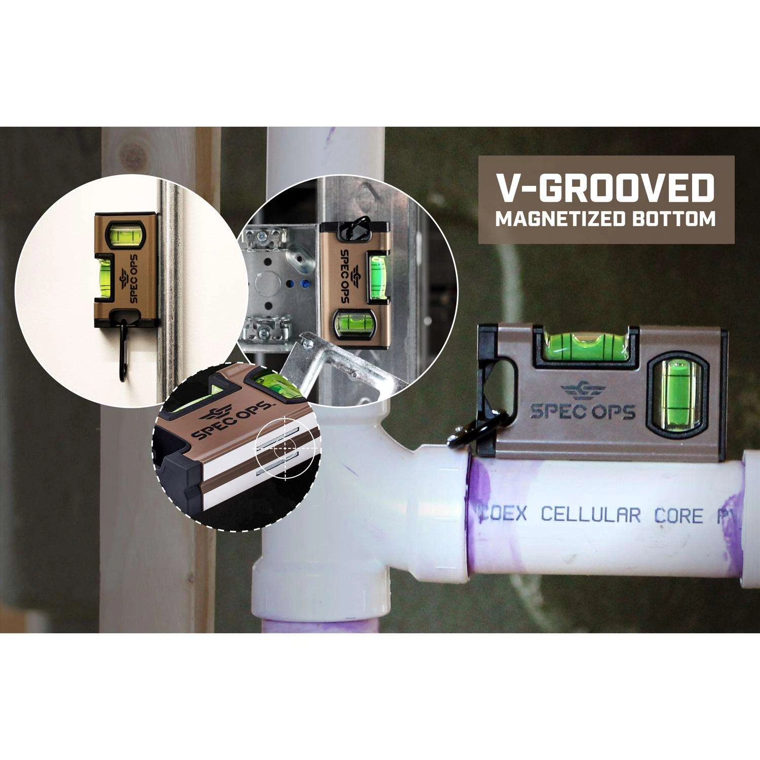 Spec Ops 4 In. Aluminum Magnetic Pocket Level 2 Vial 4 Spec Ops 4 In. Aluminum Magnetic Pocket Level 2 Vial - Image 2