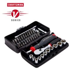 Craftsman V-Series 1/4 In. Drive SAE 6 Point Socket And Tool Set 38 Pc -Crescentent Store 01e3a01b 4a0b 4fbe bc36 cf8de267d0f2