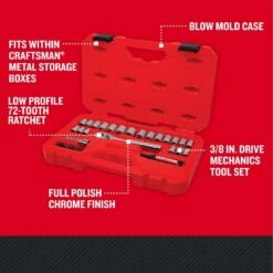 Craftsman 3/8 In. Drive Metric And SAE 6 Point Mechanic's Tool Set 33 Pc -Crescentent Store 129d070e 8306 4387 8962 a24a5975d5aa