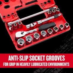 Craftsman V-Series 3/8 In. Drive Metric 6 Point Socket And Tool Set 18 Pc -Crescentent Store 13d63d1e 962f 4b09 87d0 95d1cadfa9a2