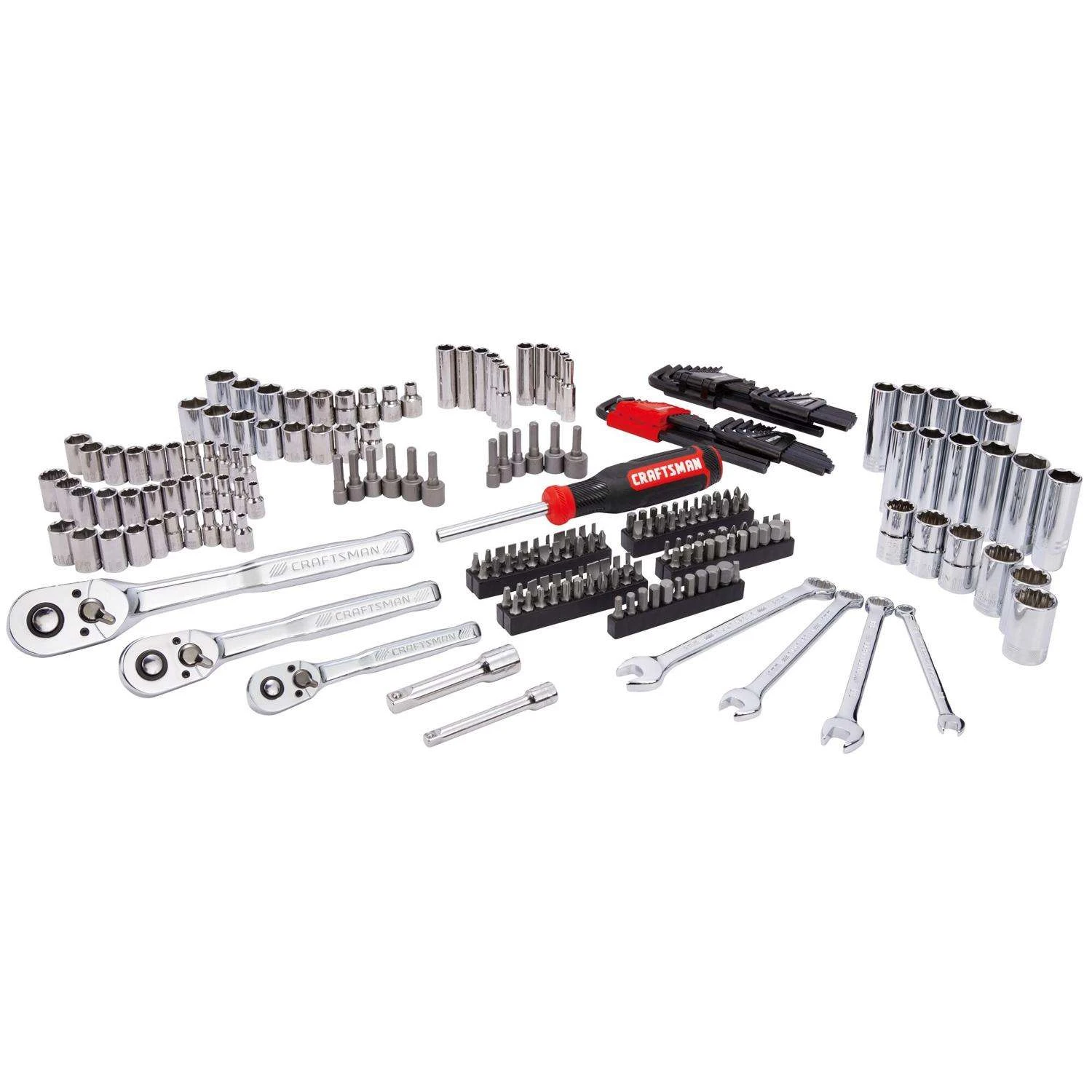 Craftsman 1/4, 3/8 And 1/2 In. Drive Metric And SAE 6 Point Mechanic's Tool Set 243 Pc 4 Craftsman 1/4, 3/8 And 1/2 In. Drive Metric And SAE 6 Point Mechanic's Tool Set 243 Pc - Image 2