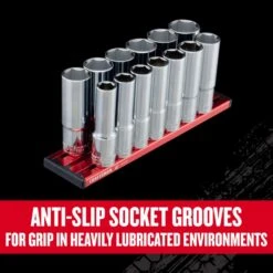 Craftsman V-Series 1/2 In. Drive Metric 6 Point Deep Socket Set 13 Pc -Crescentent Store 19d6e366 bc02 431c 86e5 63a2d5e024e9