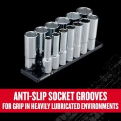 Craftsman V-Series 1/2 In. Drive SAE 6 Point Deep Socket Set 13 Pc -Crescentent Store 1d4683bc 816d 4a6d 8174 a8c3476a4a08