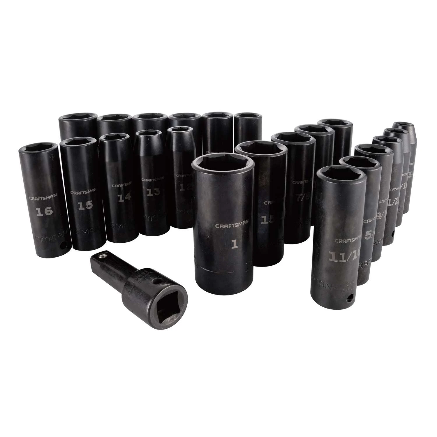 Craftsman 1/2 In. Drive Metric And SAE 6 Point Deep Impact Socket Set 23 Pc 3 Craftsman 1/2 In. Drive Metric And SAE 6 Point Deep Impact Socket Set 23 Pc