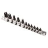 Performance Tool 1/4 In. Drive Metric And SAE 6 Point Star Bit Socket Set 11 Pc