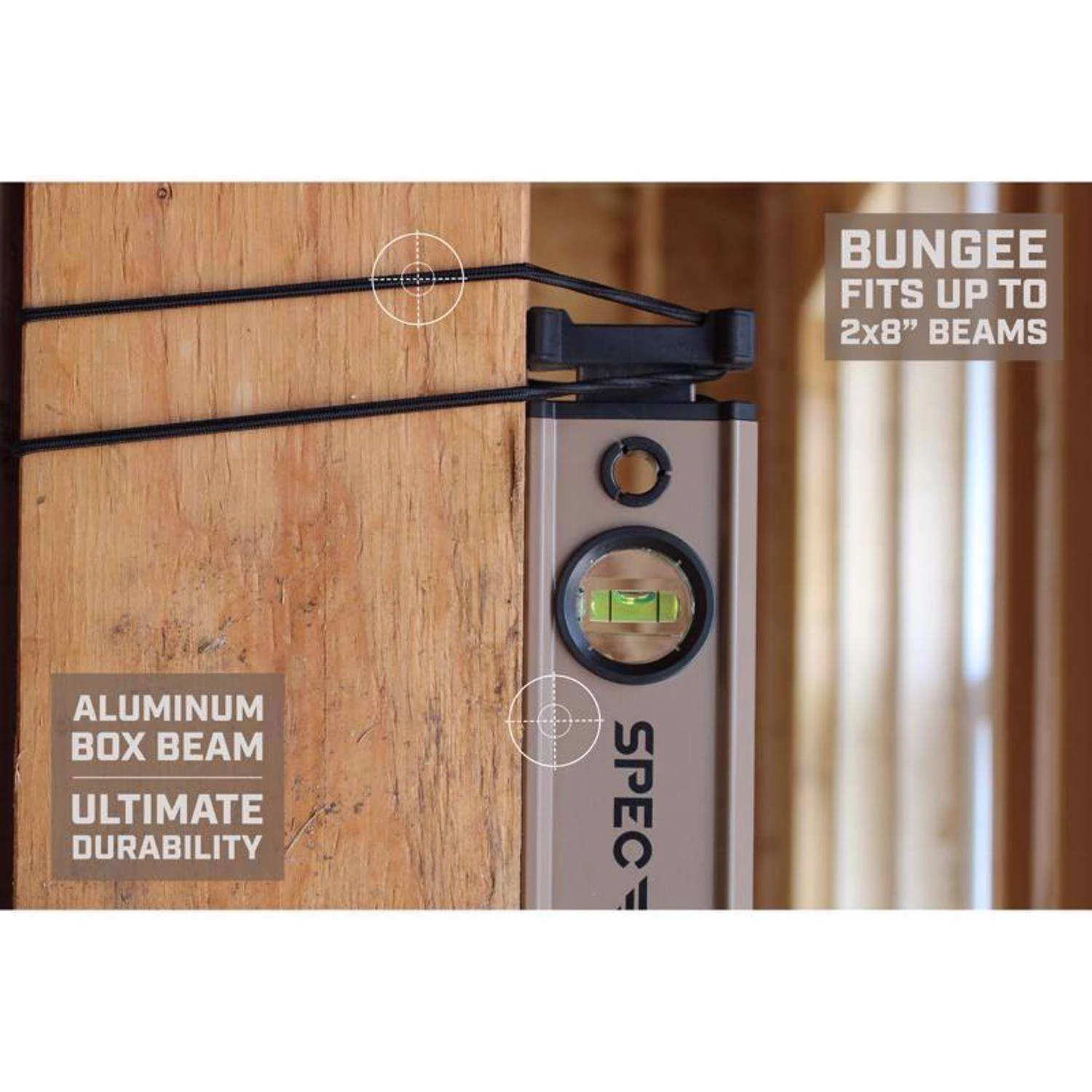 Spec Ops 24 In. Aluminum Box Beam Level With Bungee 3 Vial 7 Spec Ops 24 In. Aluminum Box Beam Level With Bungee 3 Vial - Image 5