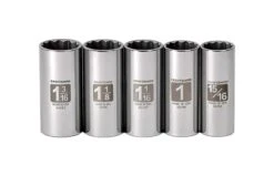 Craftsman 1-3/16 In. X 1/2 In. Drive SAE 12 Point Socket Set 5 Pc