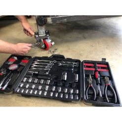 Apollo Tools 1 In. X 1/4 And 3/8 In. Drive Metric And SAE 6 Point Mechanic's Tool Set 101 Pc -Crescentent Store 46d32320 5e00 45d7 b5e6 b59e9e349d32