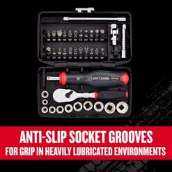 Craftsman V-Series 1/4 In. Drive SAE 6 Point Socket And Tool Set 38 Pc -Crescentent Store 4acdb3ce c362 4846 8ff2 6eaca7b44abb