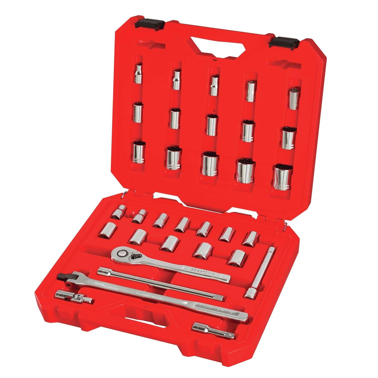 Craftsman 1/2 In. Drive Metric And SAE 12 Point Mechanic's Tool Set 33 Pc 4 Craftsman 1/2 In. Drive Metric And SAE 12 Point Mechanic's Tool Set 33 Pc - Image 2