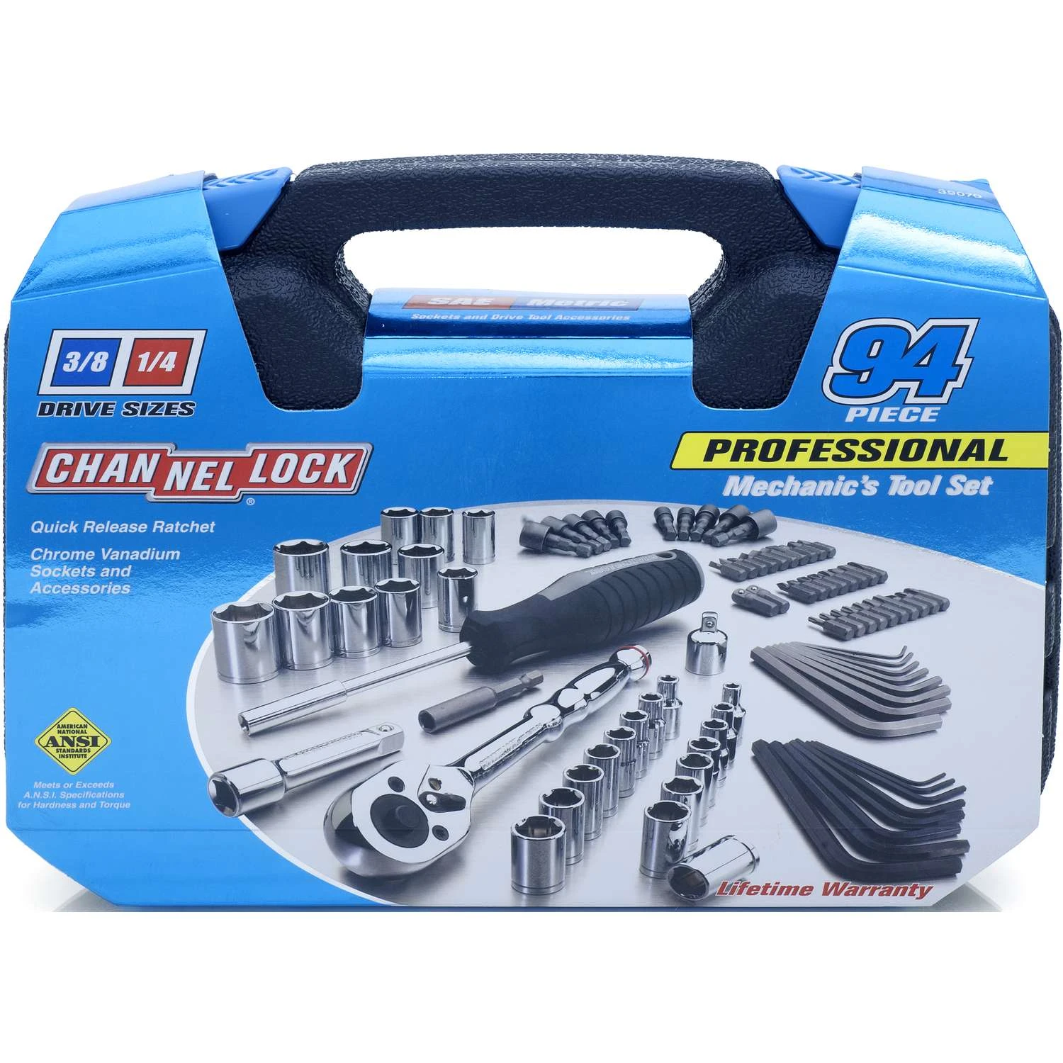Channellock 1/4 And 3/8 In. Drive Metric/SAE Socket And Ratchet Set 94 Pc 3 Channellock 1/4 And 3/8 In. Drive Metric/SAE Socket And Ratchet Set 94 Pc