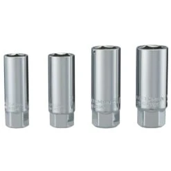 Craftsman 3/8 In. Drive Metric And SAE 6 Point Standard Spark Plug Socket Set 4 Pc