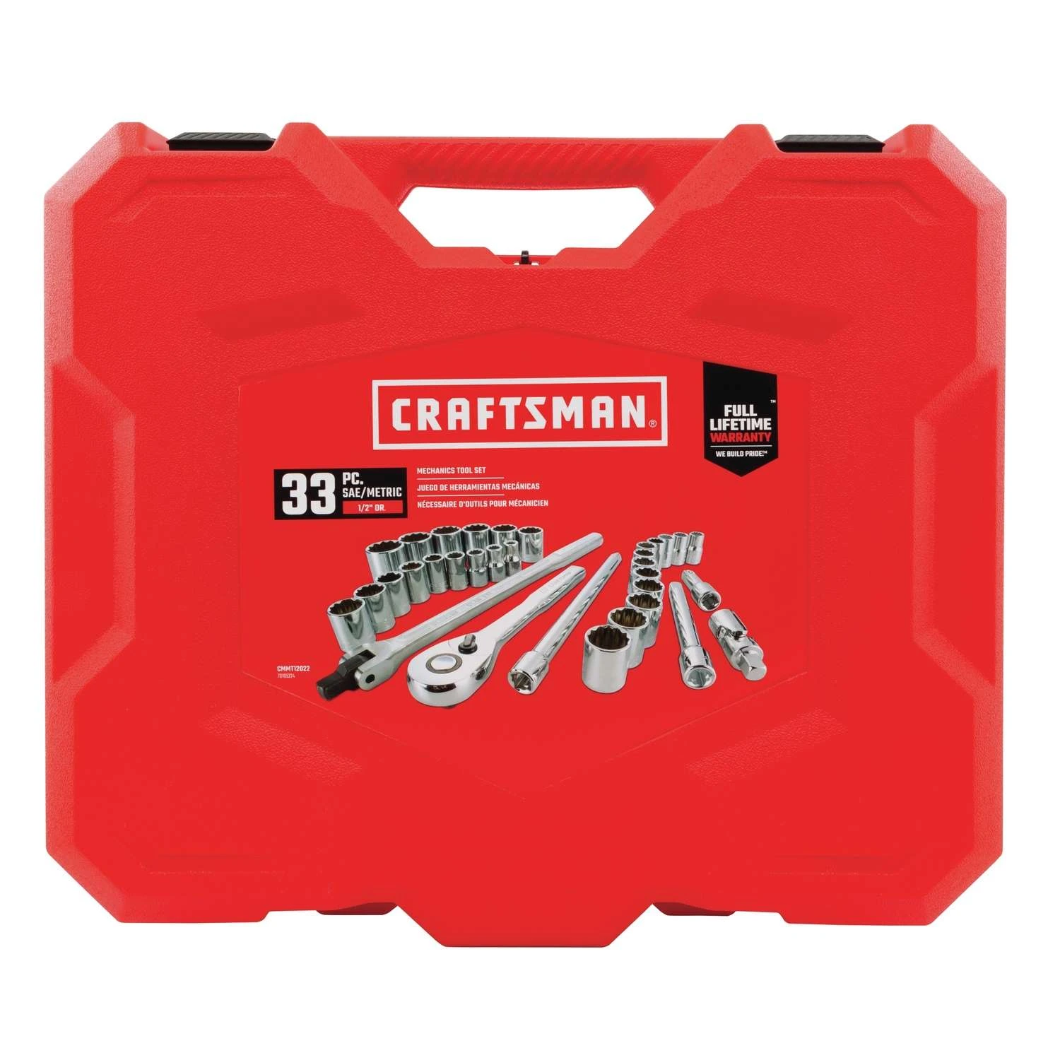 Craftsman 1/2 In. Drive Metric And SAE 12 Point Mechanic's Tool Set 33 Pc 5 Craftsman 1/2 In. Drive Metric And SAE 12 Point Mechanic's Tool Set 33 Pc - Image 3