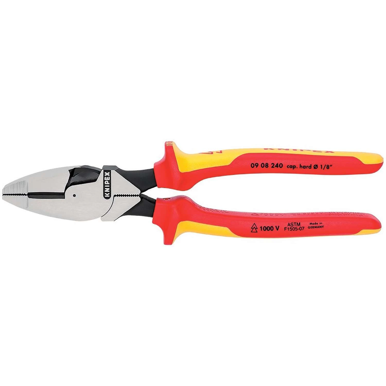 Knipex 9-1/2 In. Steel High Leverage Insulated Lineman's Pliers 3 Knipex 9-1/2 In. Steel High Leverage Insulated Lineman's Pliers