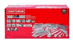 Craftsman 1/4, 3/8 And 1/2 In. Drive Metric And SAE 6 And 12 Point Mechanic's Tool Set 308 Pc -Crescentent Store 6f7e65bd 36ec 4050 bb78 392bf6aea59e