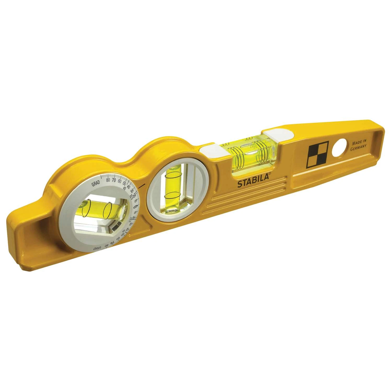 STABILA 10 In. Aluminum Magnetic Type 81 SVREMW360 Torpedo Level 3 Vial 4 STABILA 10 In. Aluminum Magnetic Type 81 SVREMW360 Torpedo Level 3 Vial - Image 2