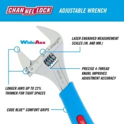 Channellock Wideazz Metric And SAE Adjustable Wrench 6 In. L 1 Pc 11 Channellock Wideazz Metric And SAE Adjustable Wrench 6 In. L 1 Pc -Crescentent Store 770e58f2 2530 4dee bc3b 1945c5af5617