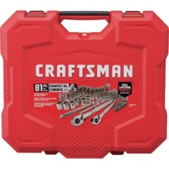 Craftsman 3/8 In. X 1/4 And 3/8 In. Drive Metric And SAE 6 Point Mechanic's Tool Set 81 Pc -Crescentent Store 7fae3db9 4042 40d6 b257 cdd44a4a319d