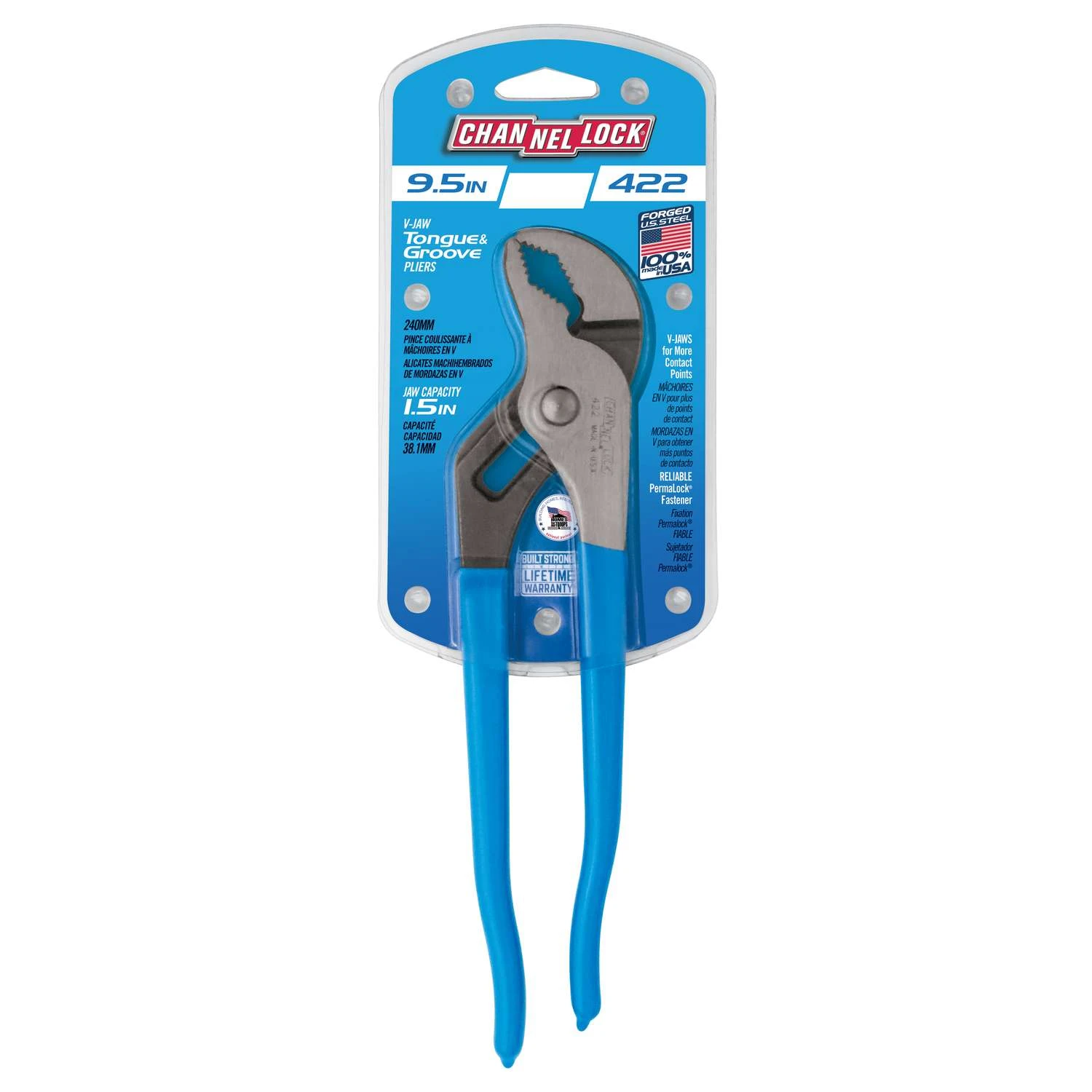 Channellock 9.5 In. Carbon Steel V-Jaw Tongue And Groove Pliers 5 Channellock 9.5 In. Carbon Steel V-Jaw Tongue And Groove Pliers - Image 3