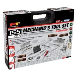 Performance Tool 1/4 In. Drive Metric And SAE Mechanic's Tool Set 155 Pc