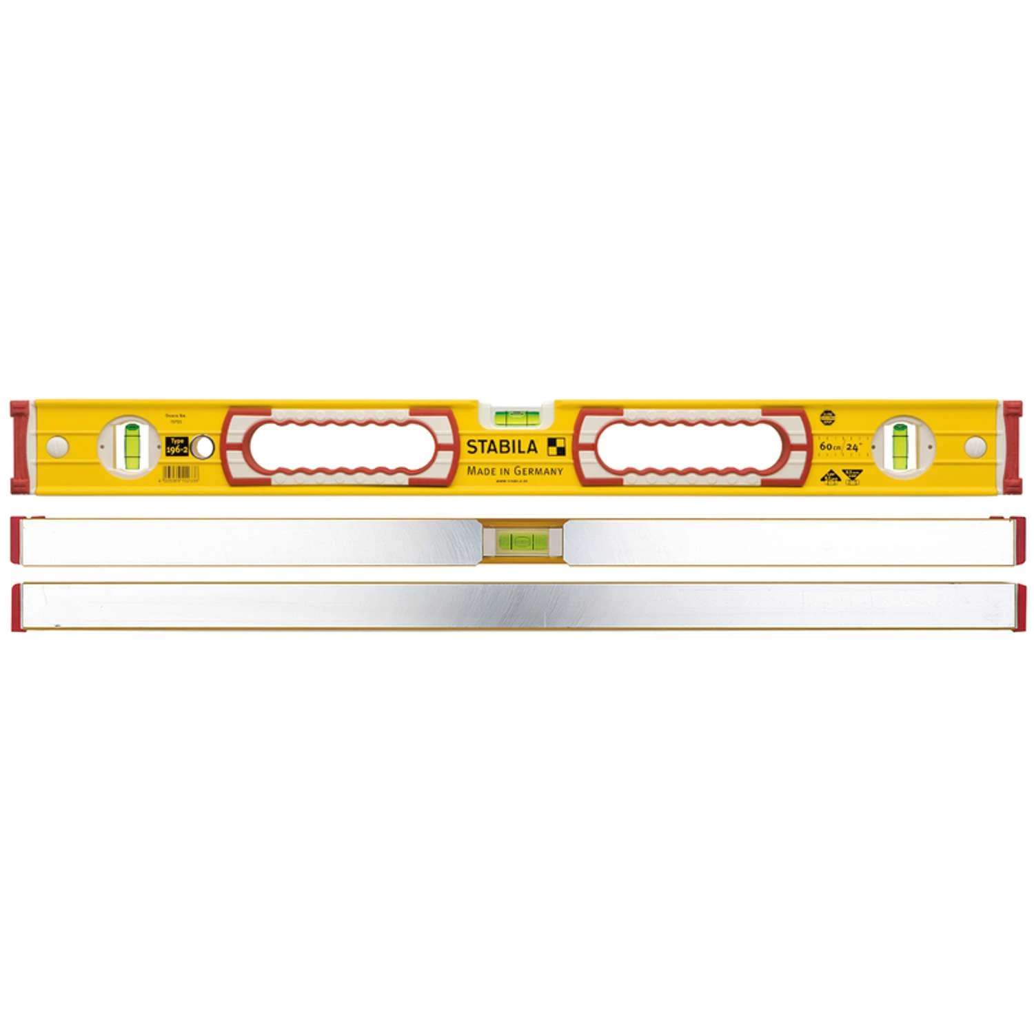 STABILA 36 In. Aluminum Type 196 Heavy Duty Level 3 Vial 4 STABILA 36 In. Aluminum Type 196 Heavy Duty Level 3 Vial - Image 2