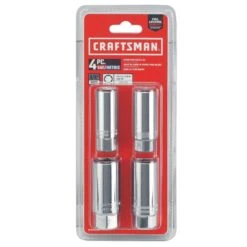 Craftsman 3/8 In. Drive Metric And SAE 6 Point Standard Spark Plug Socket Set 4 Pc -Crescentent Store 907fd419 11d4 4dc8 9f5d 0bcca5b929c1
