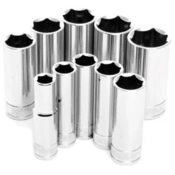 Performance Tool 3/8 In. Drive SAE Deep Socket Set 10 Pc