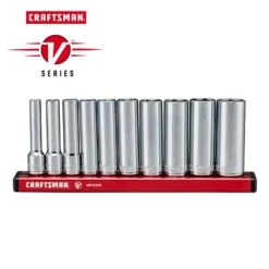Craftsman V-Series 1/4 In. Drive Metric 6 Point Deep Socket Set 10 Pc -Crescentent Store 924fc9ce 3baa 4072 b34c 9a81dade681f