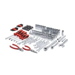 Crescent 1/4 And 3/8 In. Drive Metric And SAE 6 Point Professional Mechanic's Tool Set 180 Pc