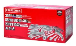Craftsman 1/4, 3/8 And 1/2 In. Drive Metric And SAE 6 And 12 Point Mechanic's Tool Set 308 Pc -Crescentent Store 9d42354b 4a1c 4ab7 80a0 5e9a5fc7b403