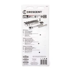 Crescent 1/4 In. X 1/4 In. Drive Metric And SAE 6 Point Socket Wrench Set 25 Pc -Crescentent Store bcd9fa8e 739f 4991 843c abd5d29ee312