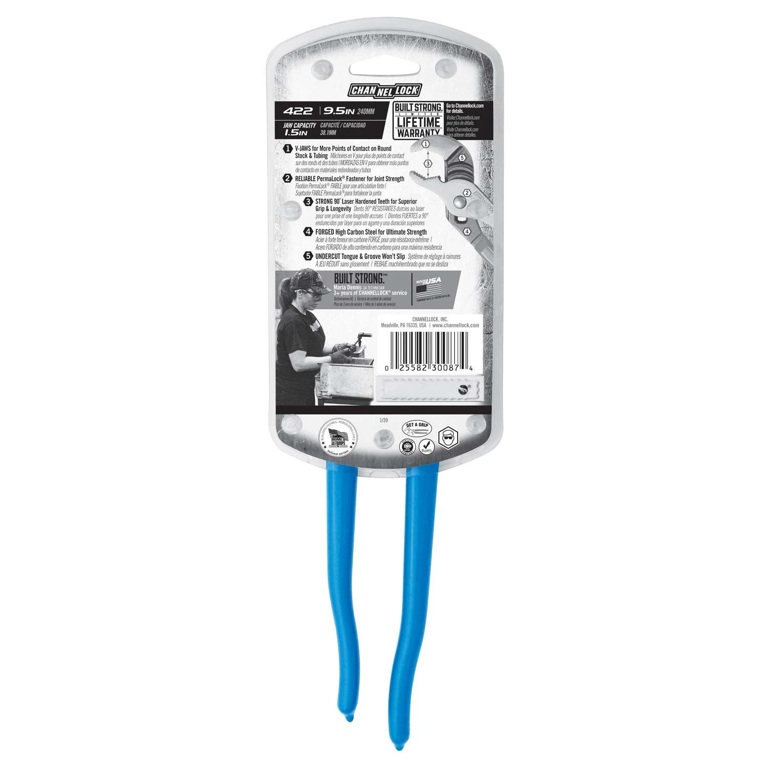 Channellock 9.5 In. Carbon Steel V-Jaw Tongue And Groove Pliers 6 Channellock 9.5 In. Carbon Steel V-Jaw Tongue And Groove Pliers - Image 4