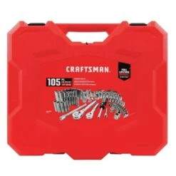 Craftsman 1/4 And 3/8 In. Drive Metric And SAE 6 Point Mechanic's Tool Set 105 Pc -Crescentent Store c8864779 6a1c 4d48 8d5e 080a88fdacd9