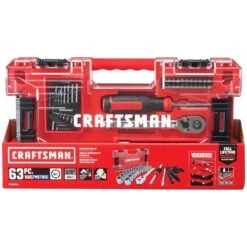 Craftsman 3/8 In. Drive Metric And SAE 6 Point Mechanic's Tool Set 63 Pc -Crescentent Store ca7872d9 c62f 4e92 b37e 13f67a31e3dc