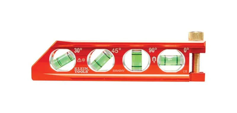 Klein Tools ACCU-Bend 6.25 In. Aluminum Magnetic Screw On Level 4 Vial 3 Klein Tools ACCU-Bend 6.25 In. Aluminum Magnetic Screw On Level 4 Vial