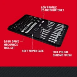 Craftsman 3/8 In. Drive Metric And SAE 6 Point Mobile Mechanic's Tool Set 47 Pc -Crescentent Store d0bb5753 c596 49f8 a878 337d77480f83