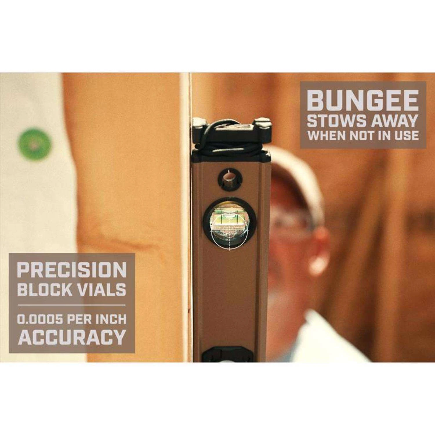 Spec Ops 24 In. Aluminum Box Beam Level With Bungee 3 Vial 4 Spec Ops 24 In. Aluminum Box Beam Level With Bungee 3 Vial - Image 2