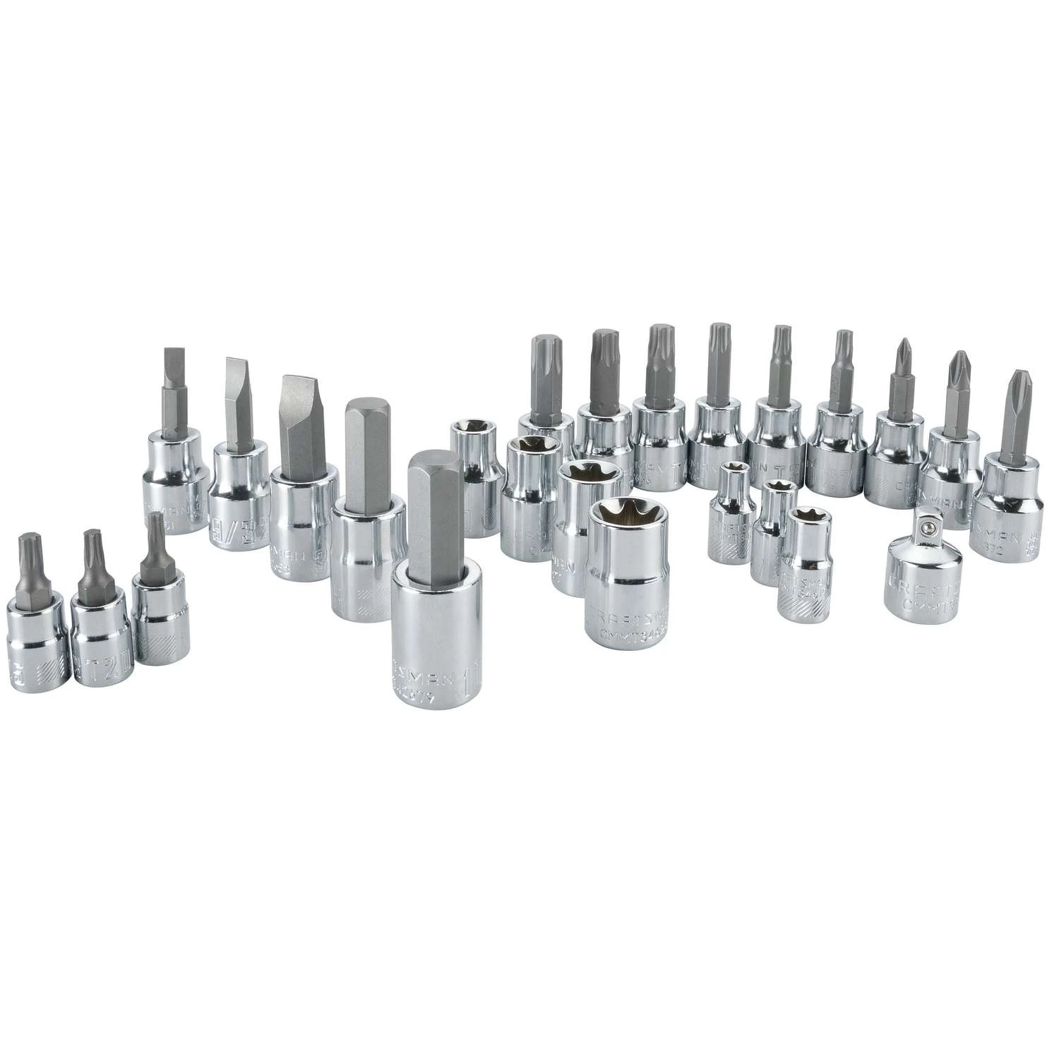 Craftsman 1/4 And 3/8 In. Drive 6 Point Socket And Bit Set 25 Pc 3 Craftsman 1/4 And 3/8 In. Drive 6 Point Socket And Bit Set 25 Pc
