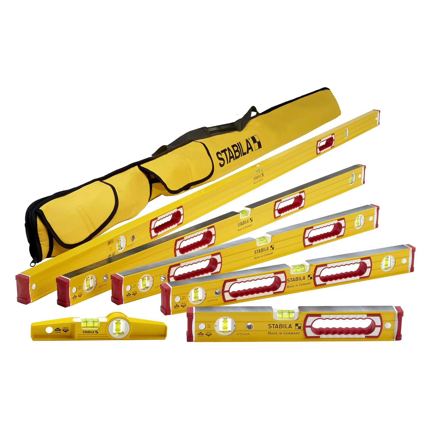 Stabila Aluminum Type 196 Torpedo Level Set 3 Stabila Aluminum Type 196 Torpedo Level Set
