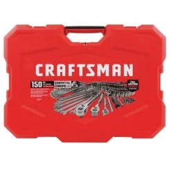 Craftsman 1/4, 3/8 And 1/2 In. Drive Metric And SAE 6 Point Mechanic's Tool Set 150 Pc -Crescentent Store fb9fa357 e4e8 41fe be08 b3f8d13d0328